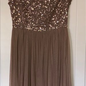 ASOS Maya Bardot maxi dress sequin tulle skirt